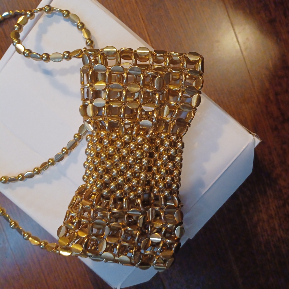Gold Mesh Evening Bag